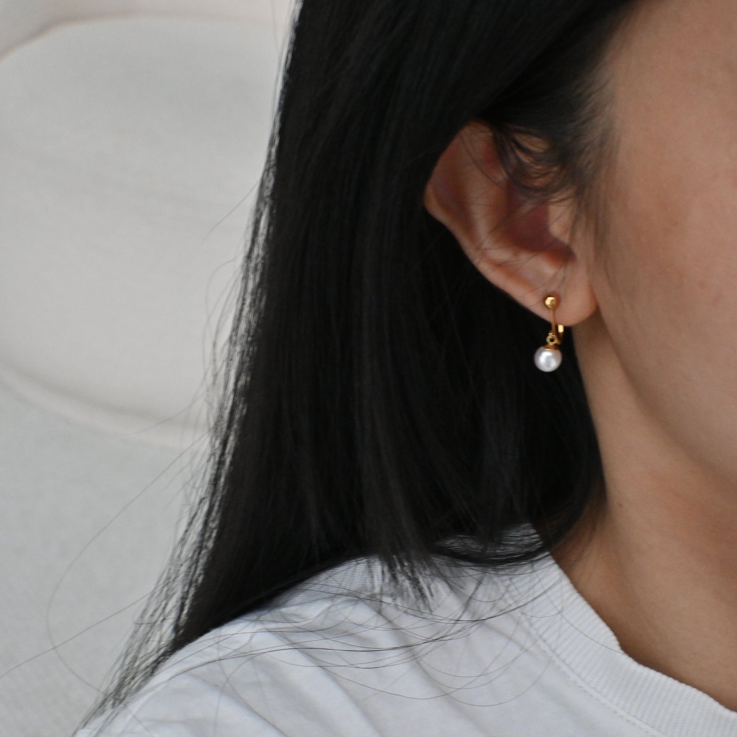 Tasaki Akoya Pearl Earrings 18k YG
