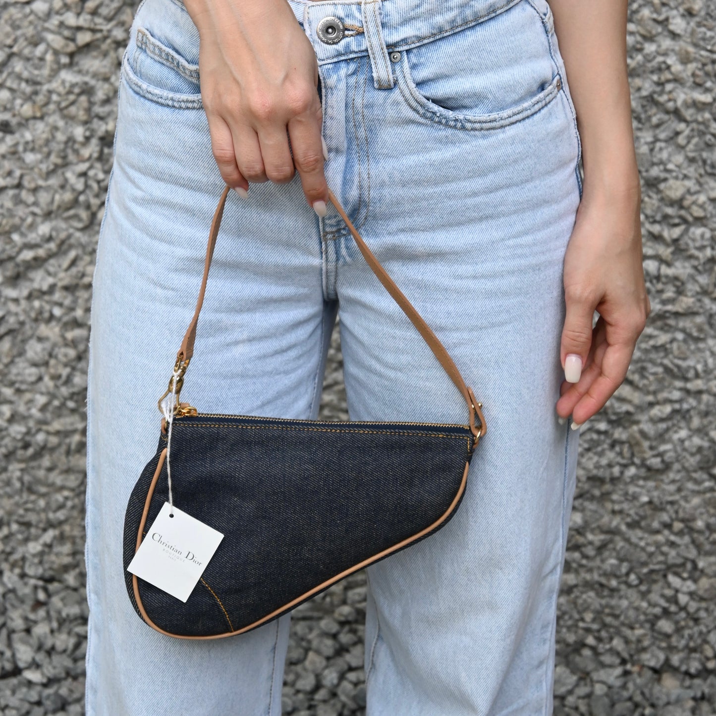 Dior Mini Saddle Denim Bag