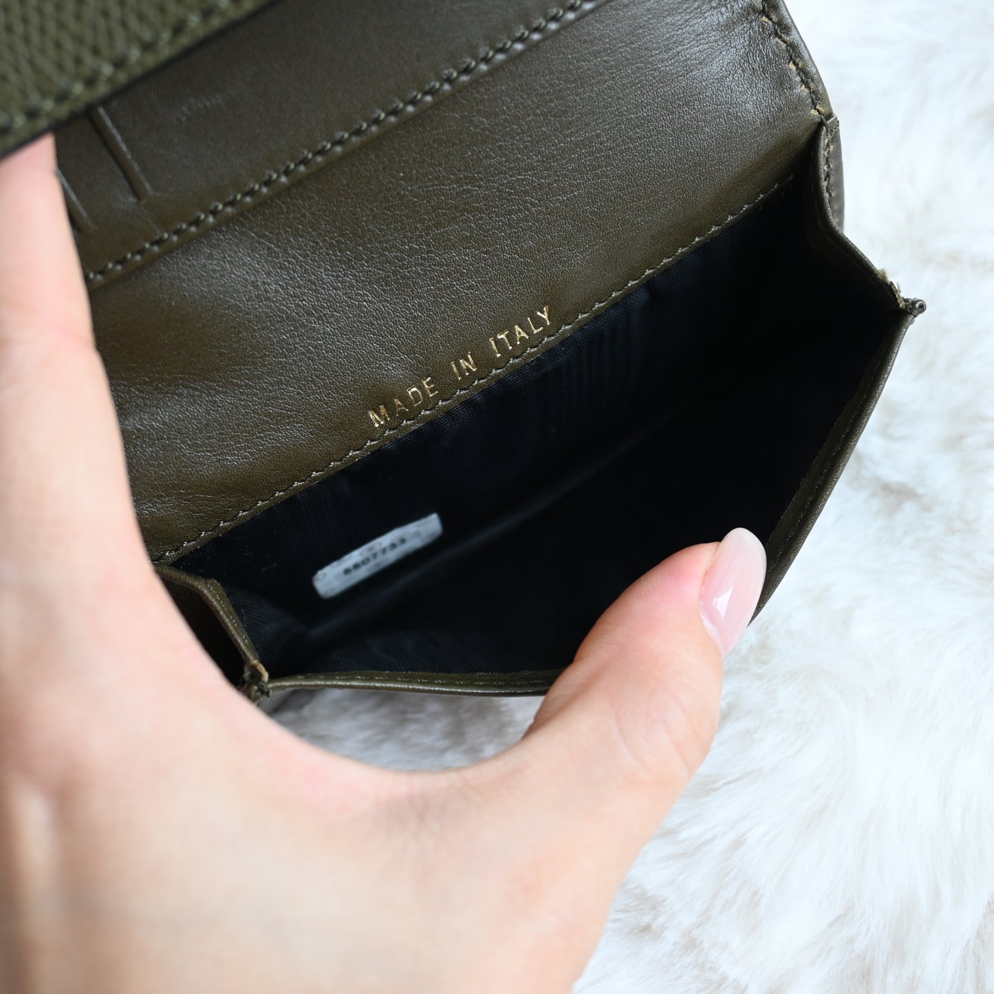 Chanel Khaki Trifold Cardholder