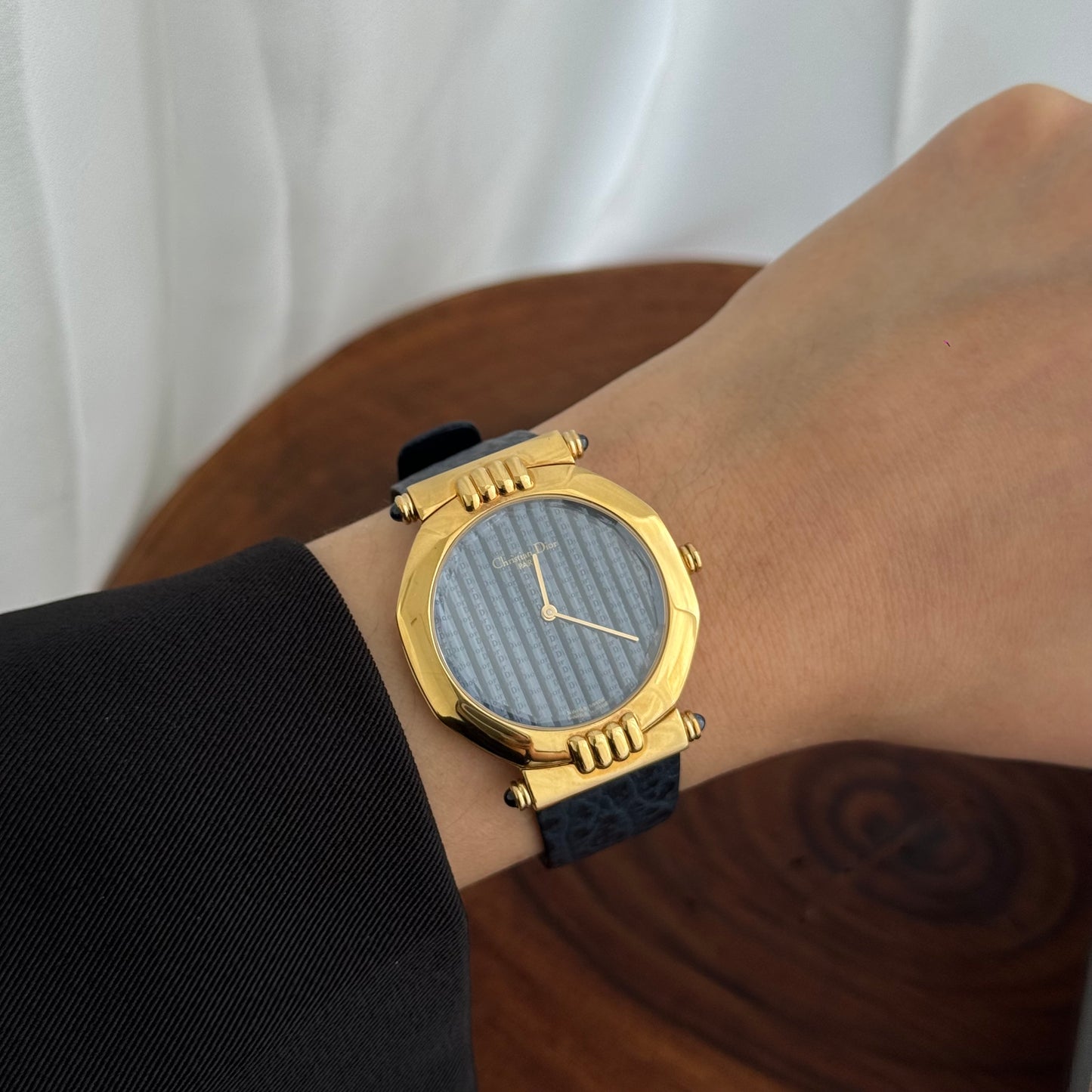 Christian Dior Octagon Watch in Blue Dial - Leluxe Vintage Sdn. Bhd.