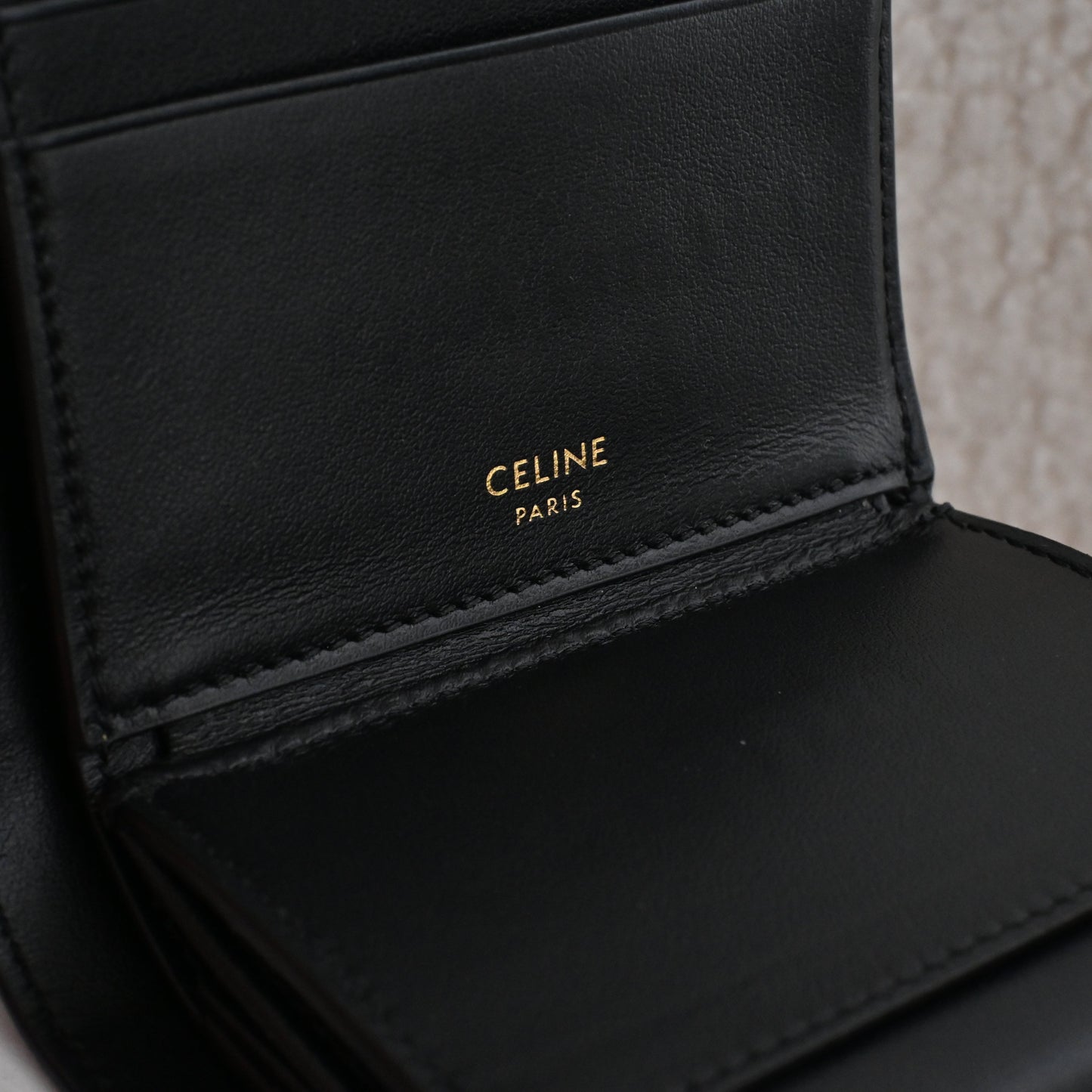 Celine Small Strap Bifold Wallet with Lock