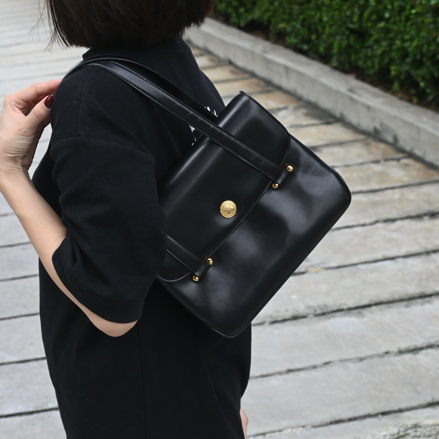 Celine Triomphe Double Straps Shoulder Bag