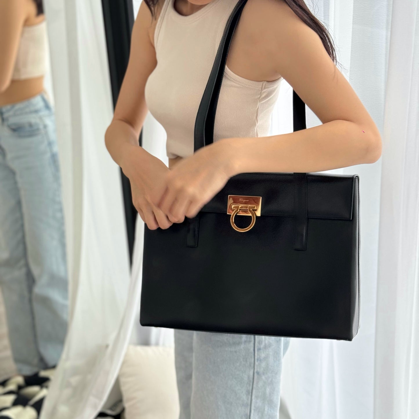 Salvatore Ferragamo Gancini Tote - Leluxe Vintage Sdn. Bhd.