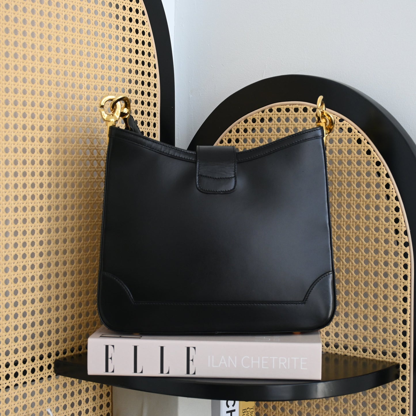Celine Gancini Gold Buckle Shoulder Bag