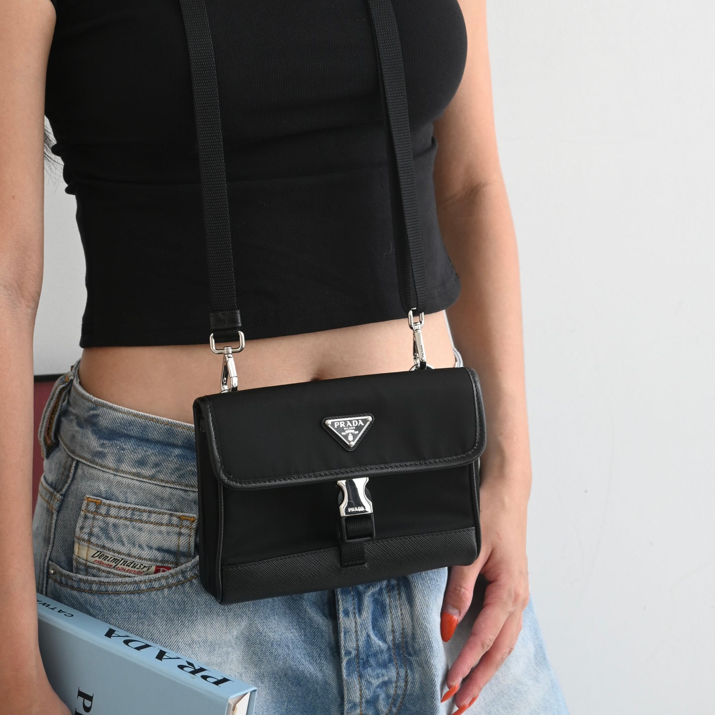 Prada Re-Nylon & Saffiano Leather Smartphone Case