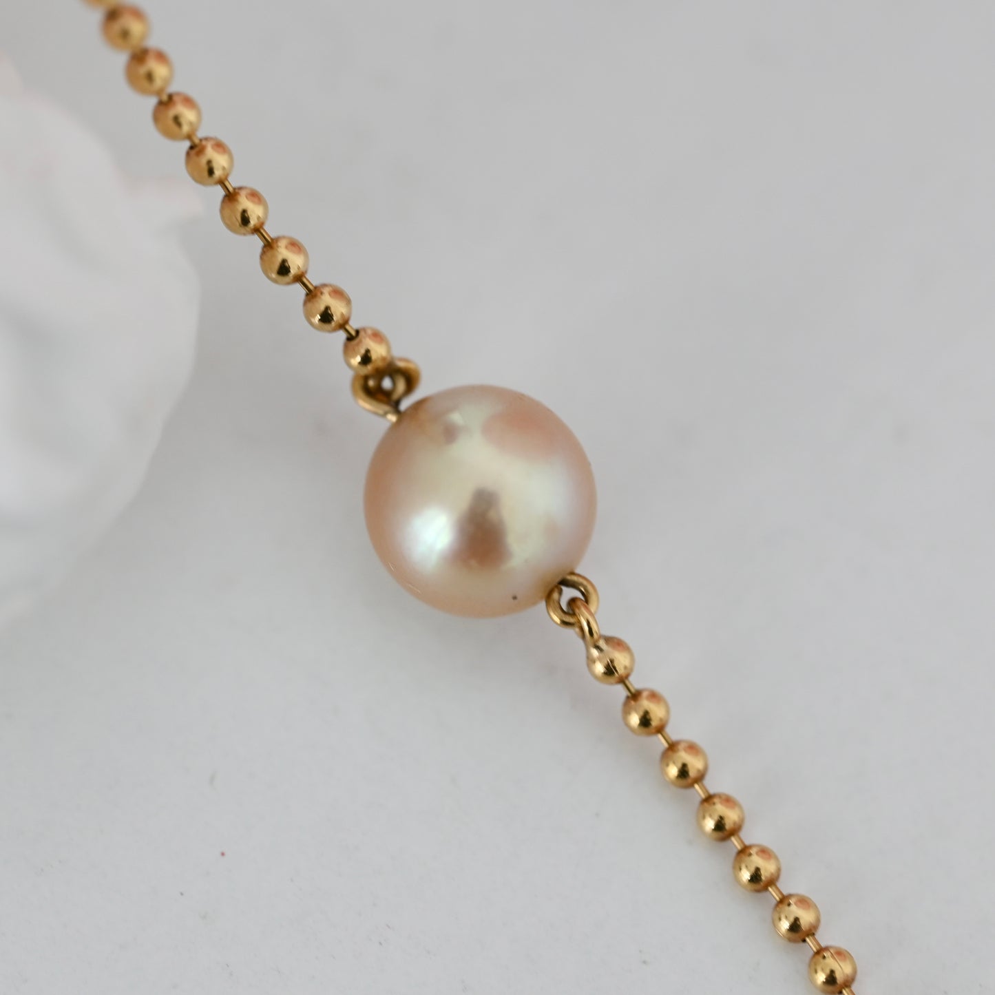 Mikimoto Pearl Necklace 18K Yellow Gold