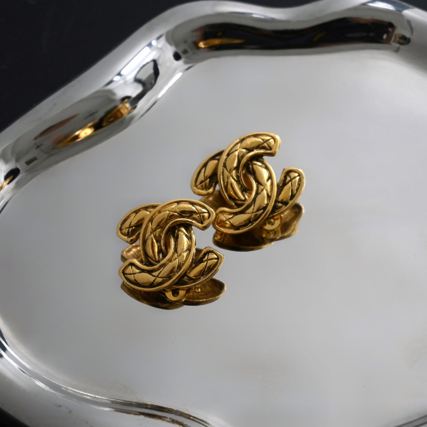 Chanel Coco Mark Matelasse Earclip