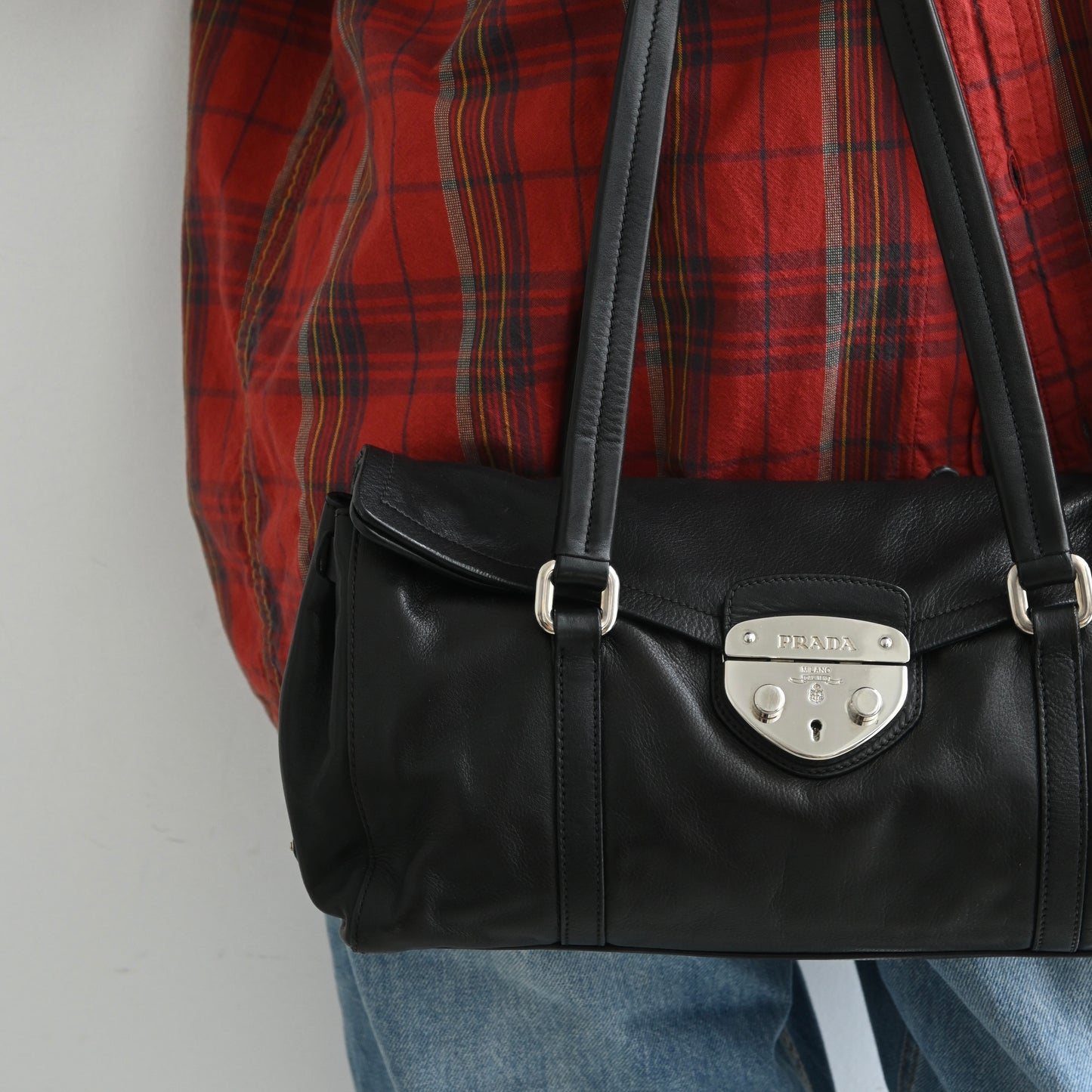 Prada Antic Easy Barrel Shoulder Bag