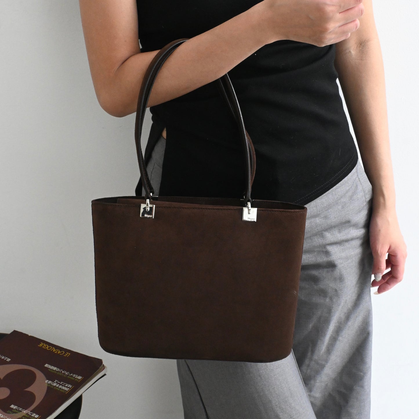 Salvatore Ferragamo Gancini Tote in Suede