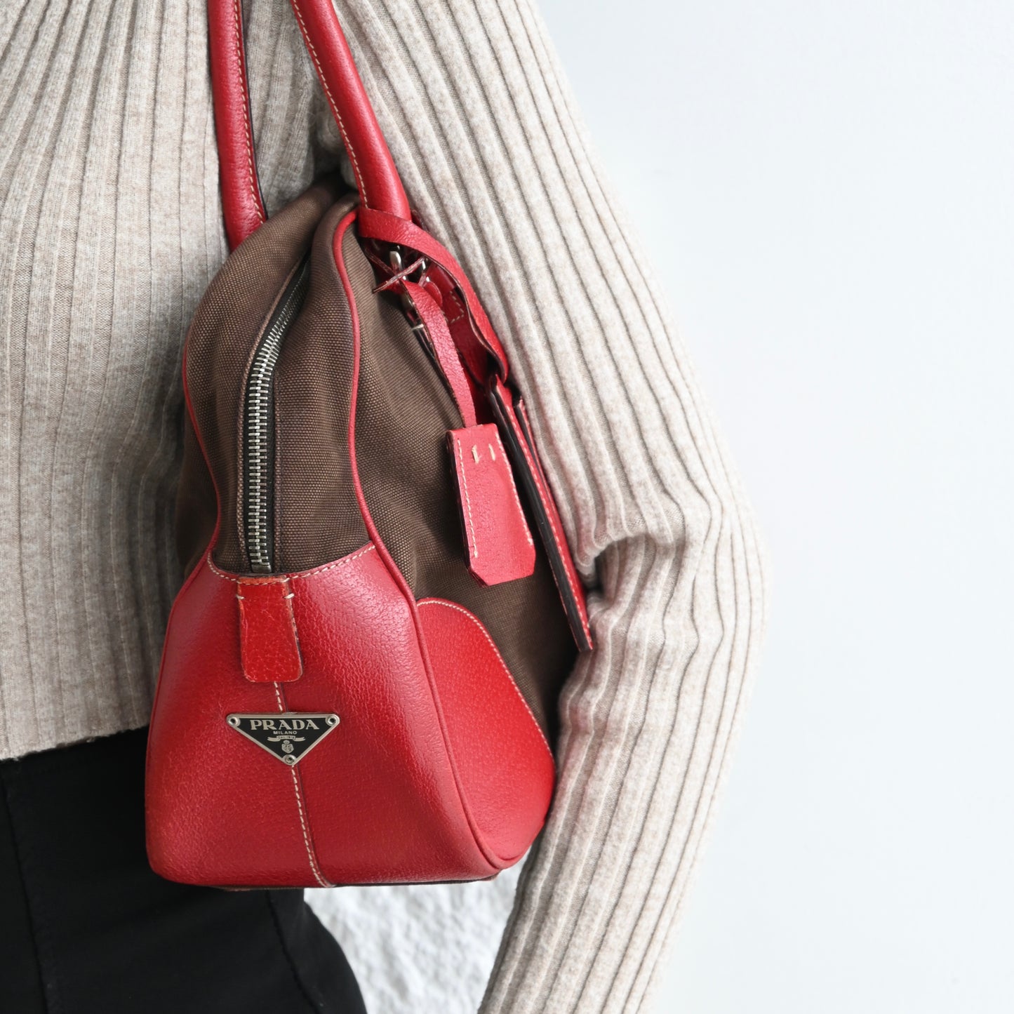 Prada Brown Bowling Bag