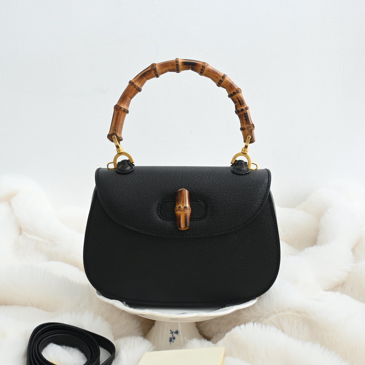 Gucci Bamboo Leather 2 Way Handbag