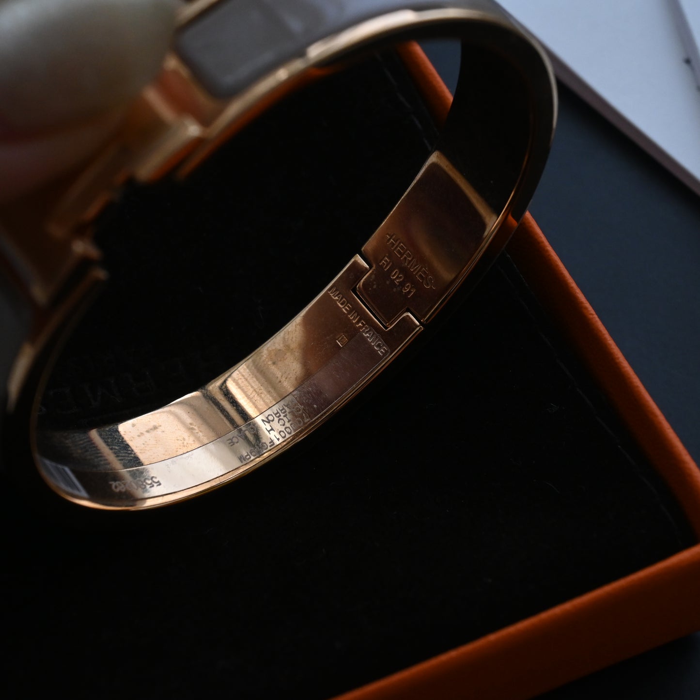 Hermes Clic H Marron Glace