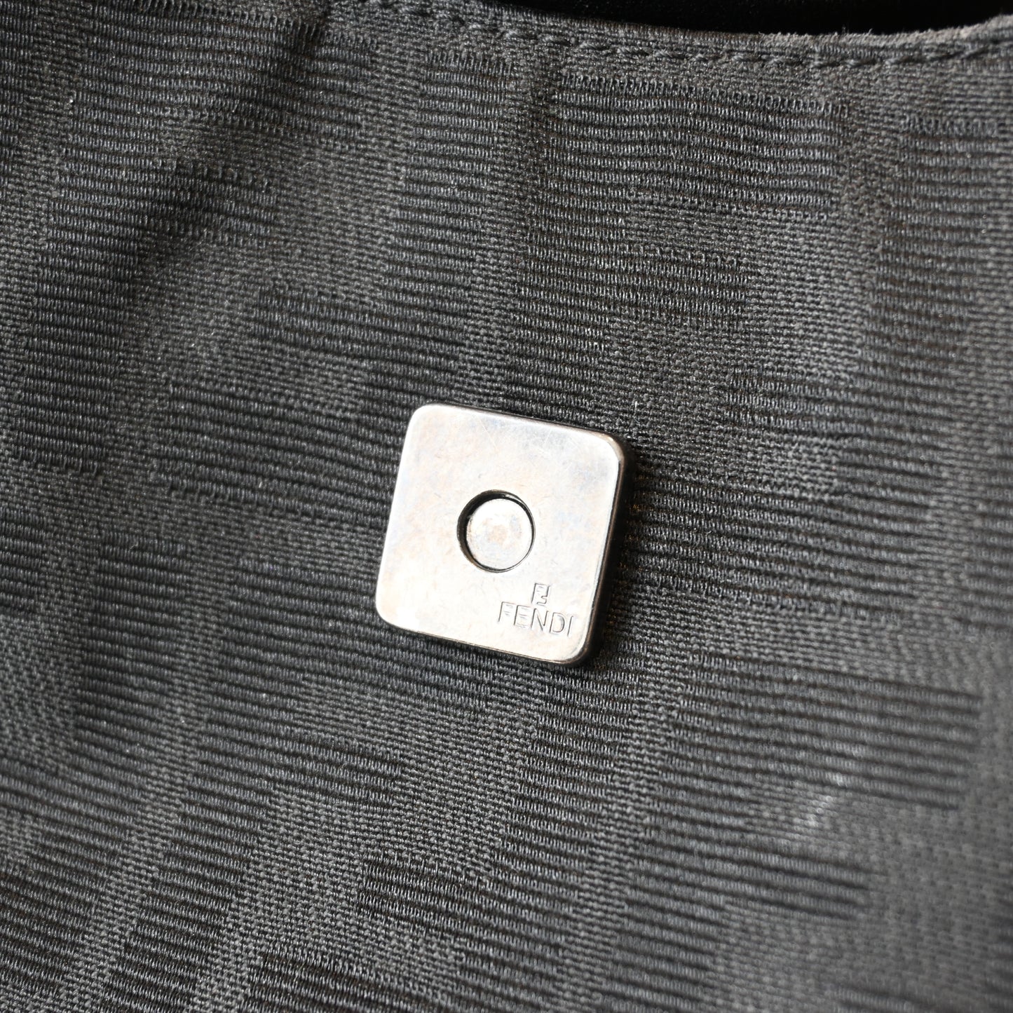 Fendi Zucca Black Canvas Shoulder Bag - Leluxe Vintage Sdn. Bhd.