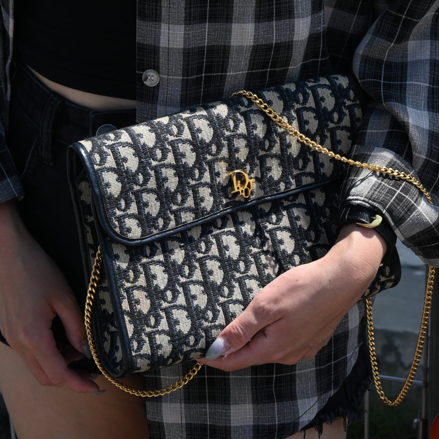 Christian Dior Oblique Canvas Chain Bag