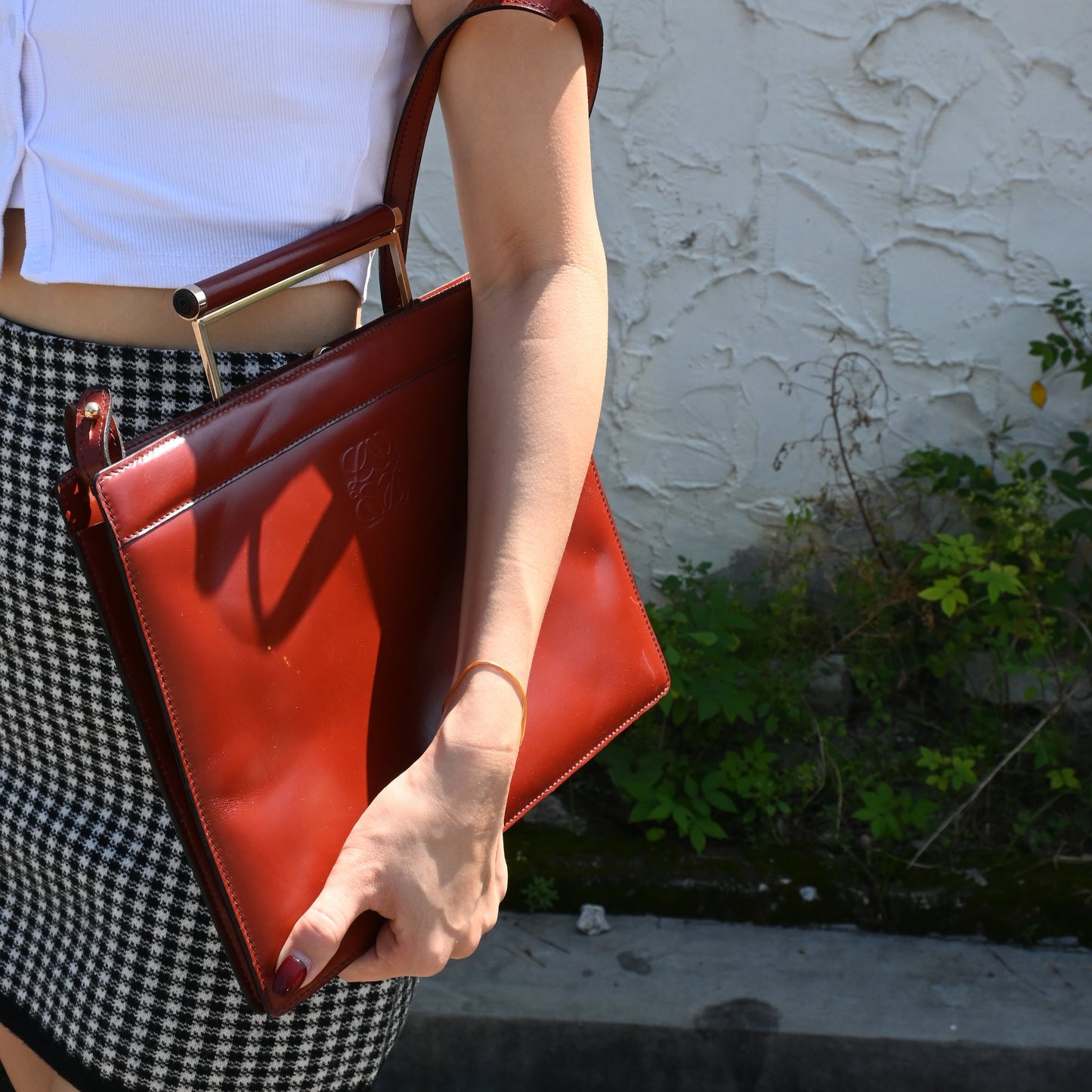 Loewe Anagram Document Bag Calf Leather