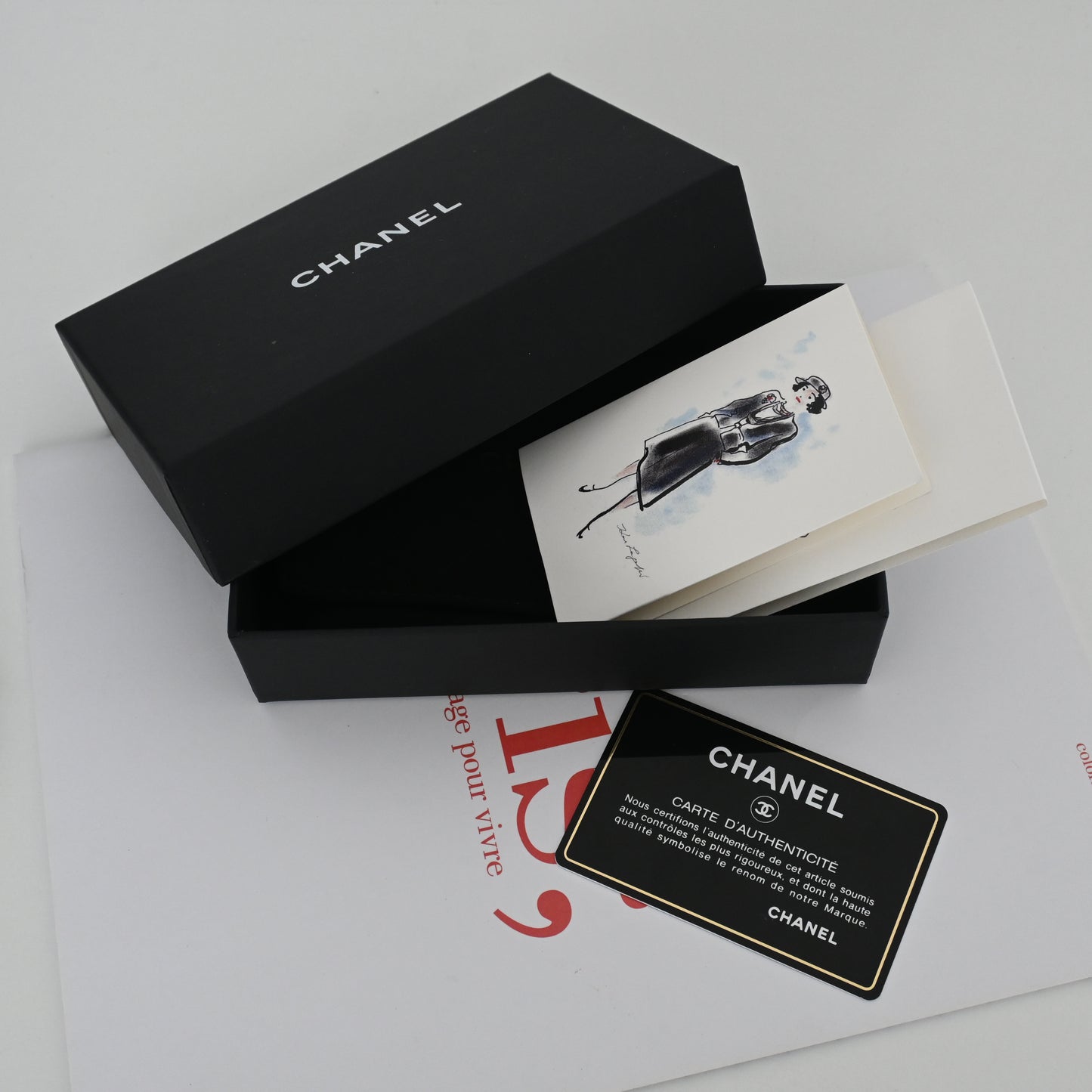 Chanel Coco Mark Leather Card Case