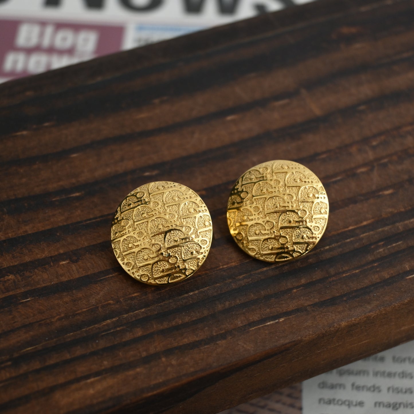 Dior Oblique Monogram Trotter Earclips