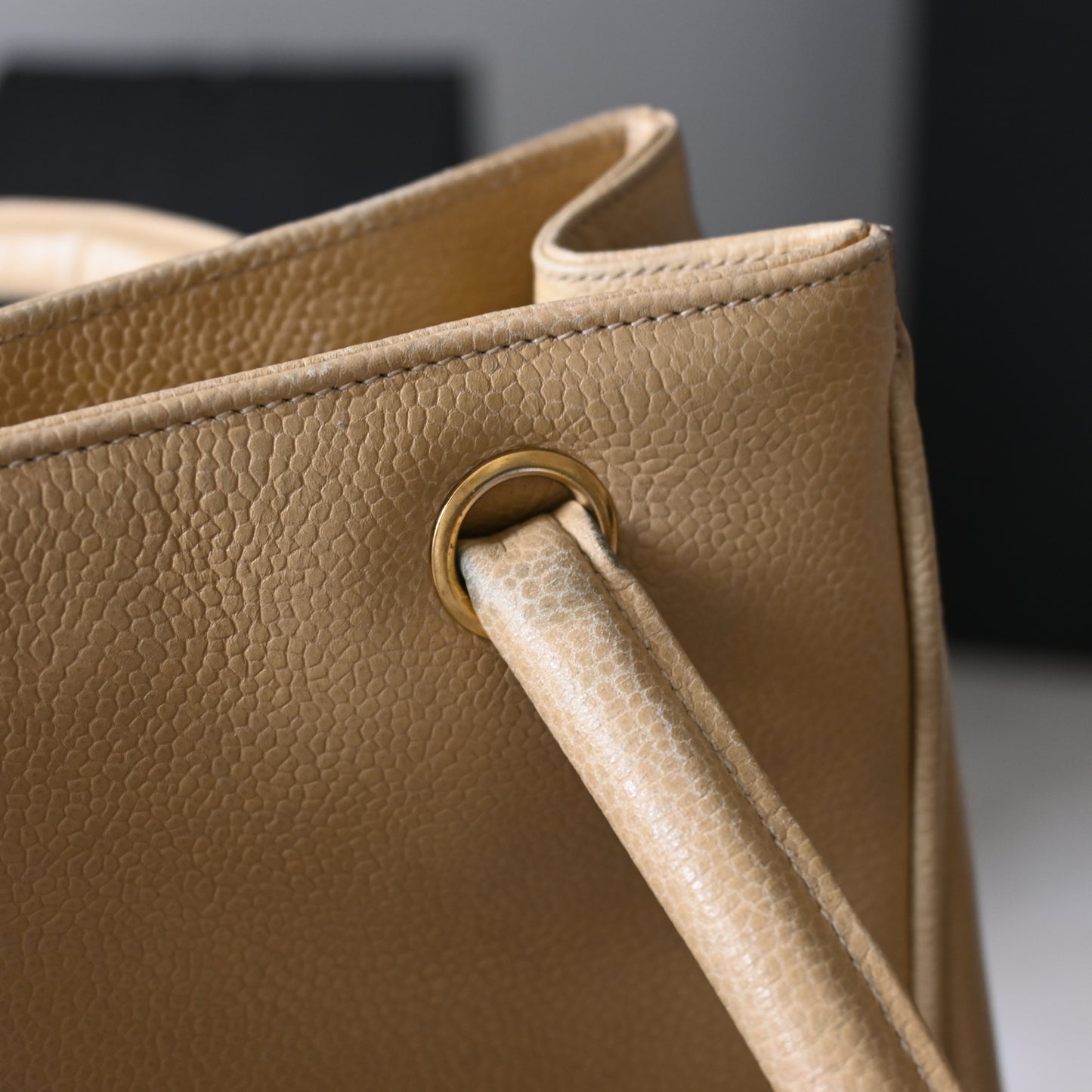 Chanel CC Timeless Tote Beige - Leluxe Vintage Sdn. Bhd.