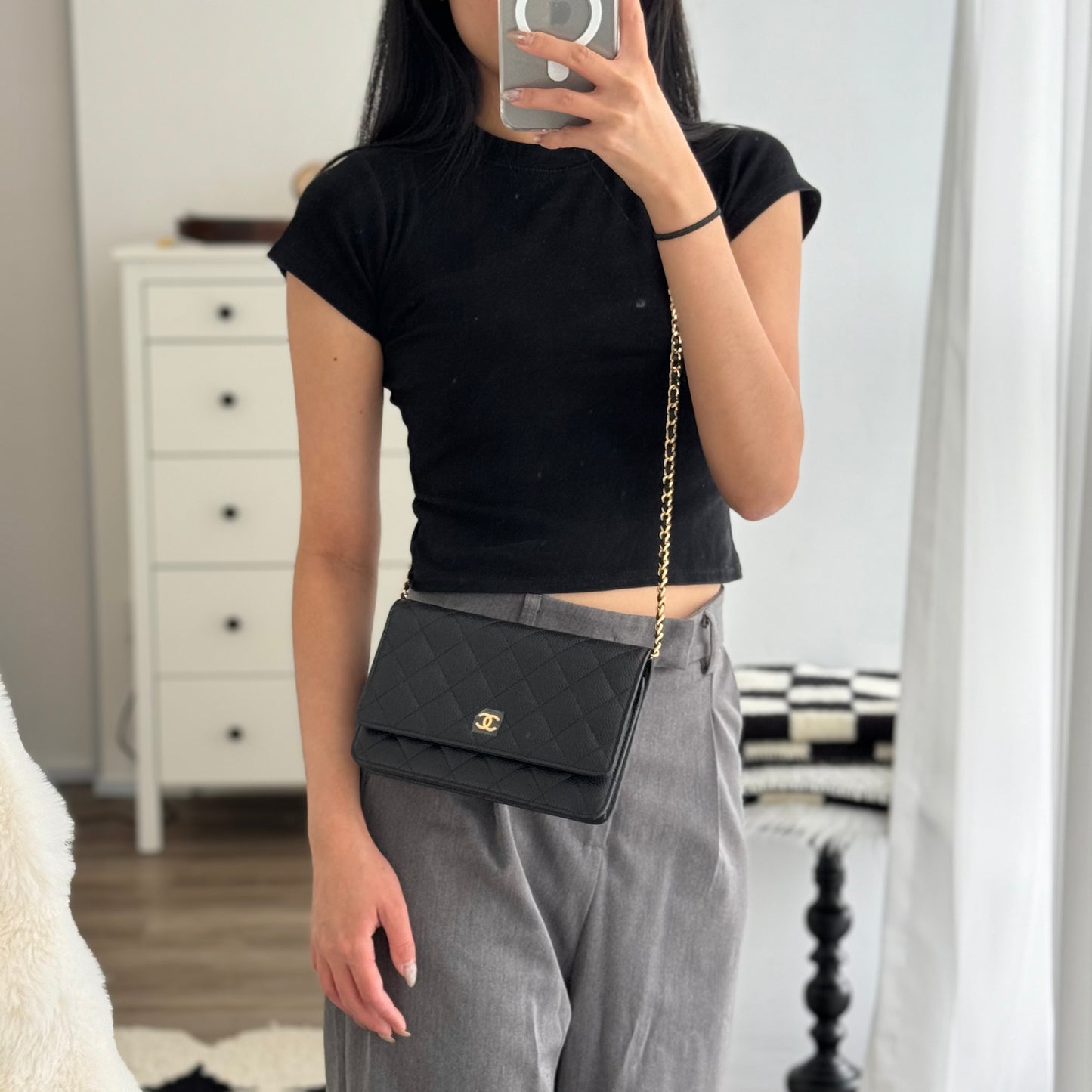 Chanel Wallet On Chain Caviar Leather - Leluxe Vintage Sdn. Bhd.