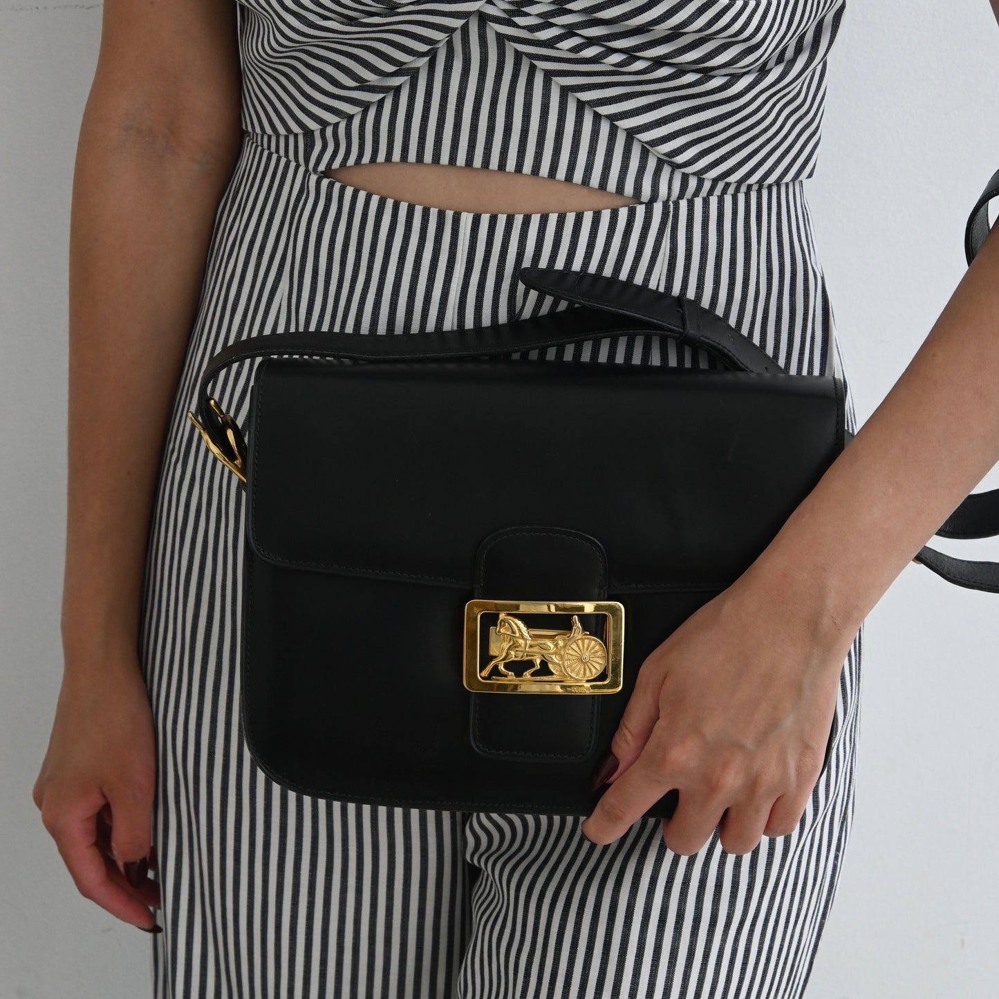 Celine Horse Carriage Box Calf Crossbody Bag