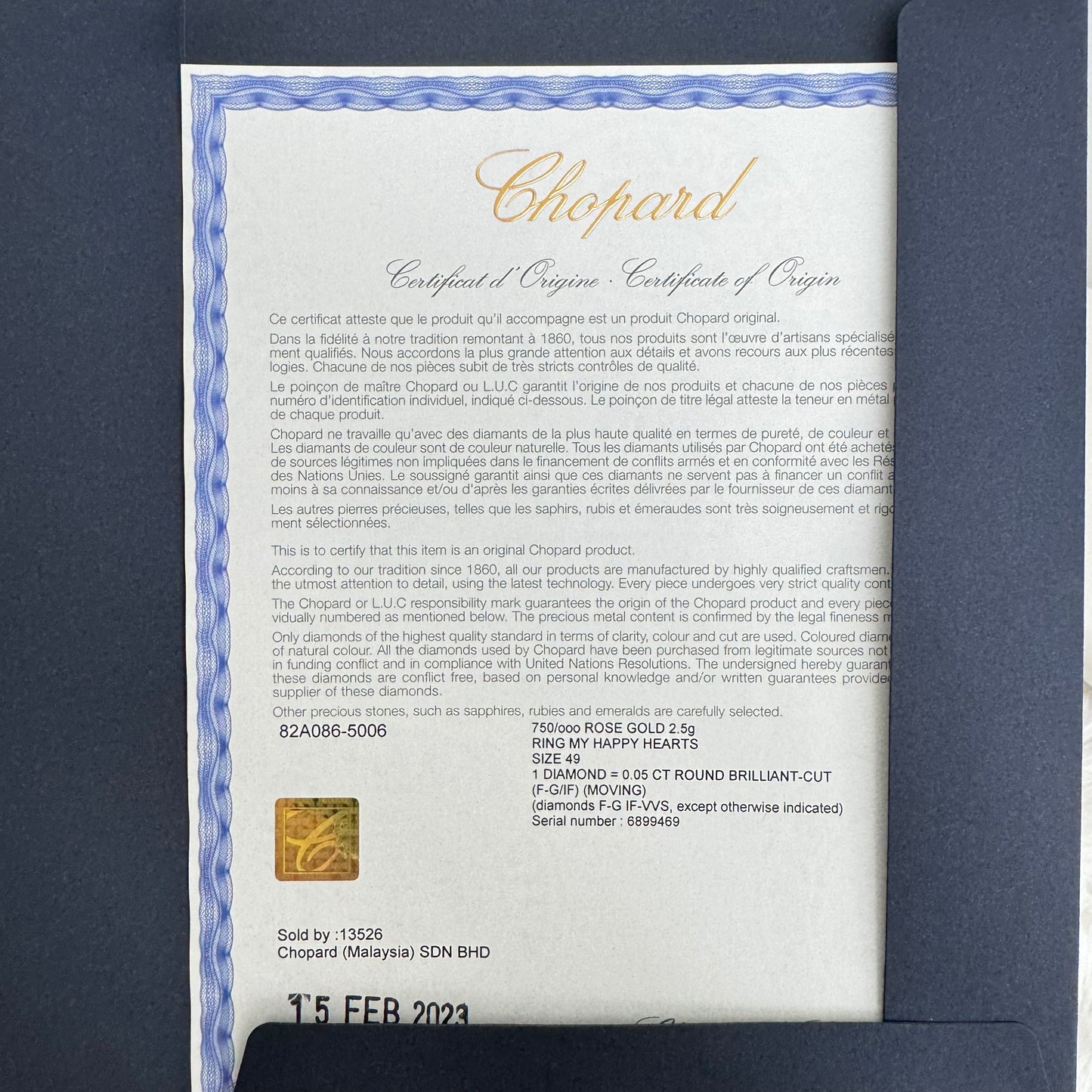 Chopard Ring My Happy Hearts - Leluxe Vintage Sdn. Bhd.