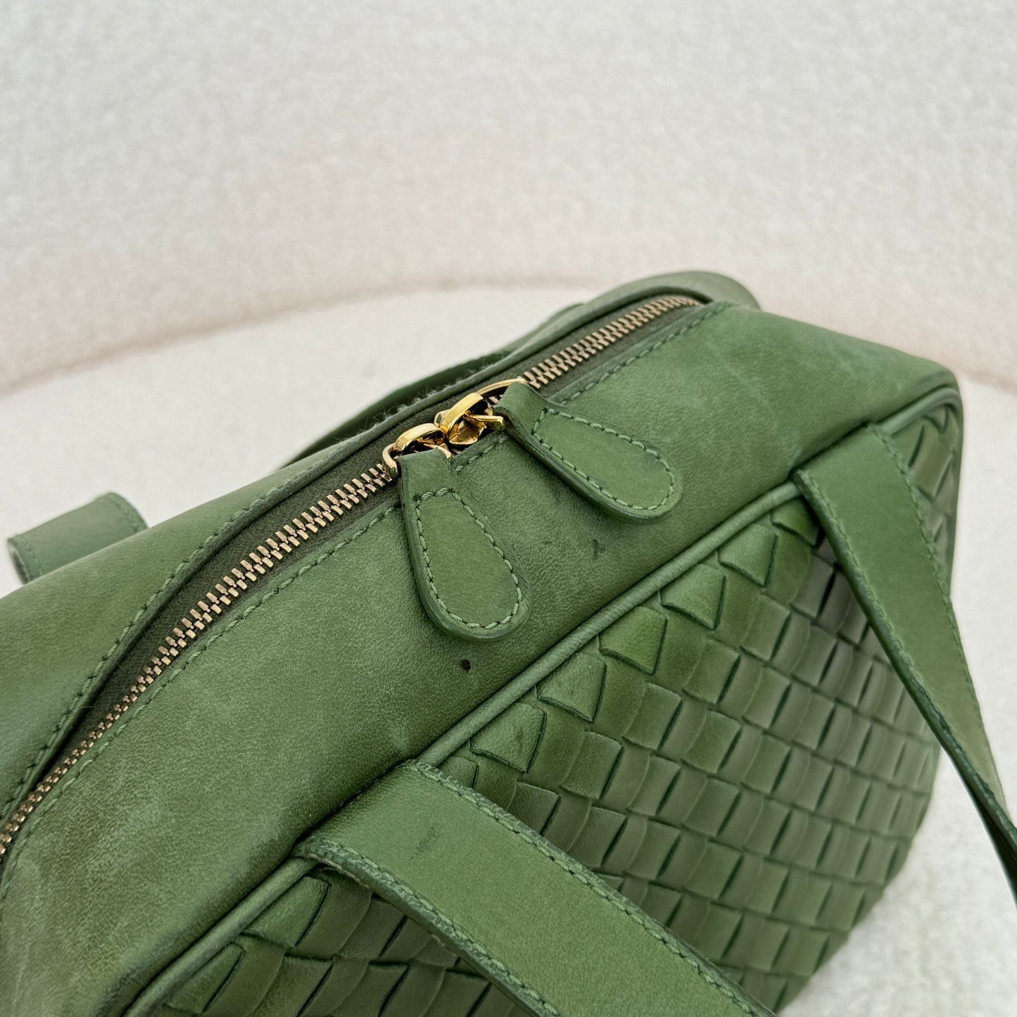Bottega Veneta Intrecciato Mini Handbag Green - Leluxe Vintage Sdn. Bhd.