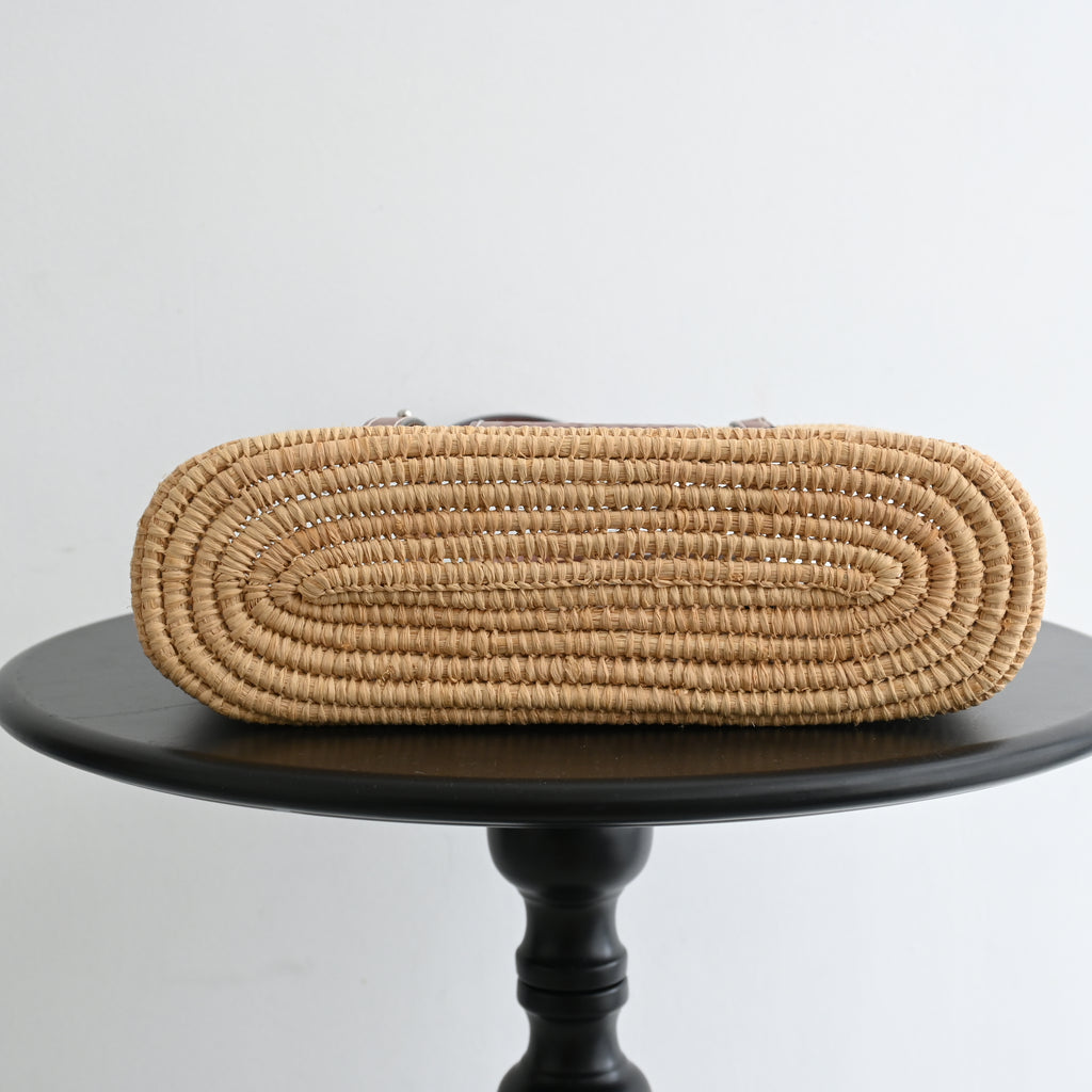 Loewe Anagram Small Square Basket Bag in Raffia - Leluxe Vintage Sdn. Bhd.