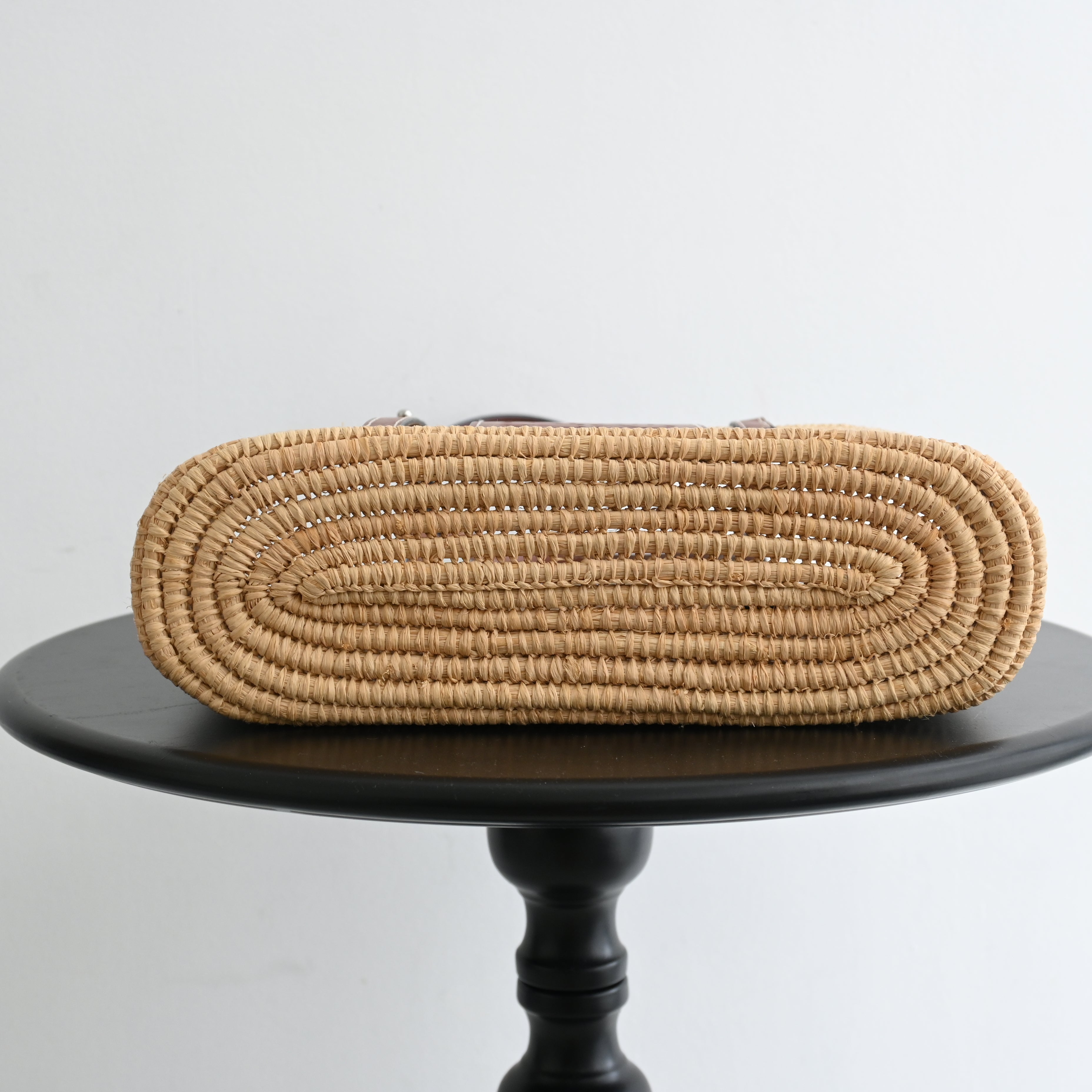 Loewe Anagram Small Square Basket Bag in Raffia - Leluxe Vintage Sdn. Bhd.