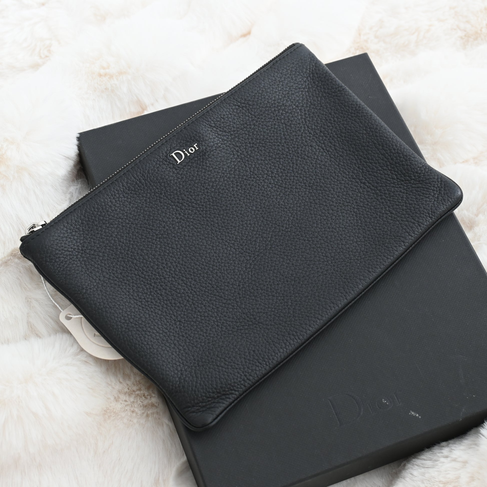 Dior Black Leather Small Pouch - Leluxe Vintage Sdn. Bhd.
