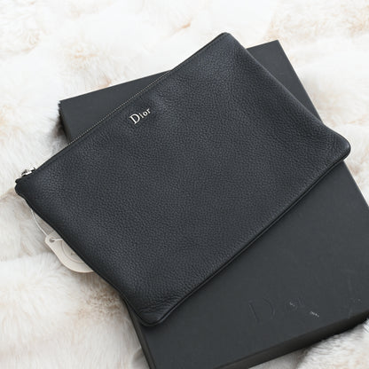 Dior Black Leather Small Pouch - Leluxe Vintage Sdn. Bhd.