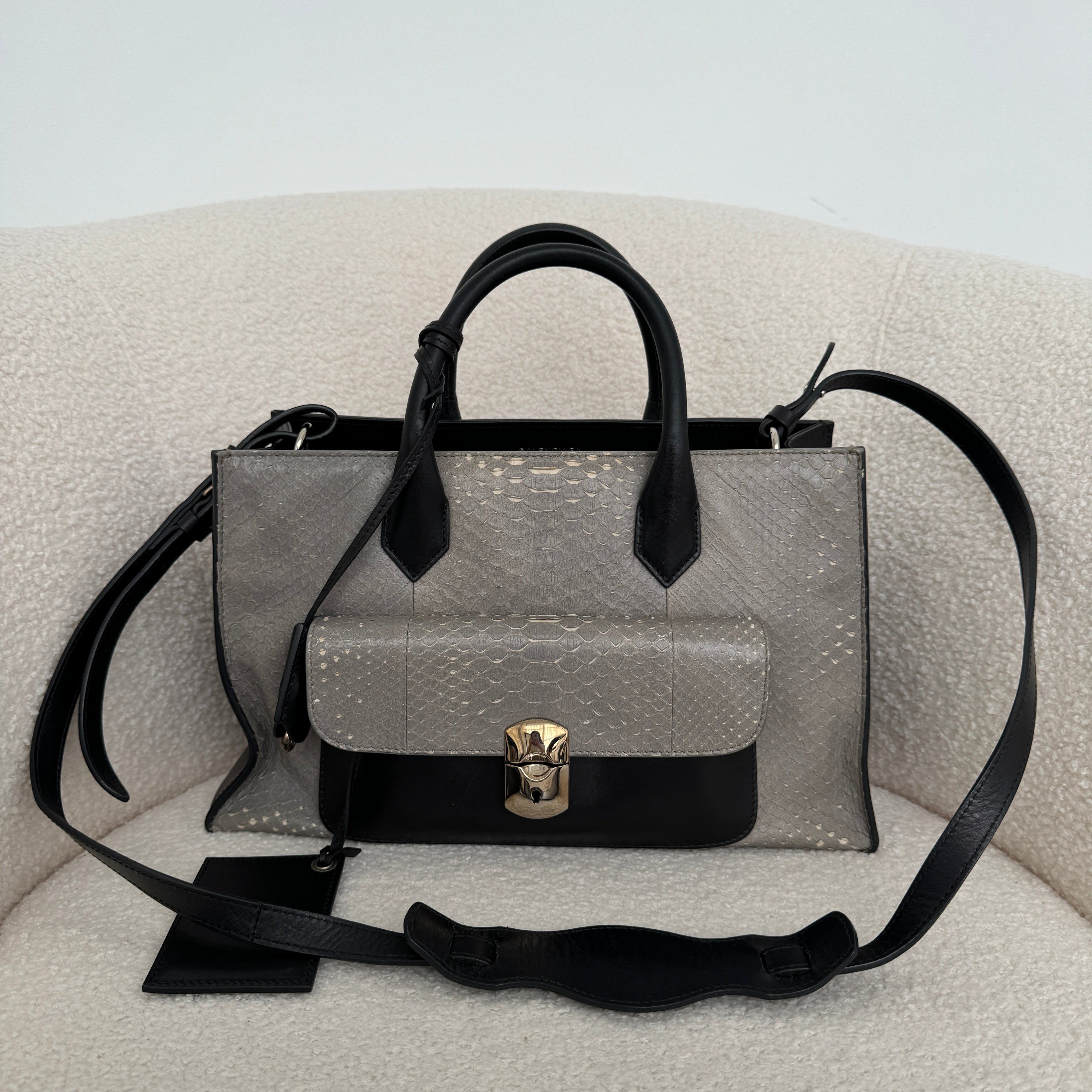 Balenciaga Padlock Python Bag - Leluxe Vintage Sdn. Bhd.