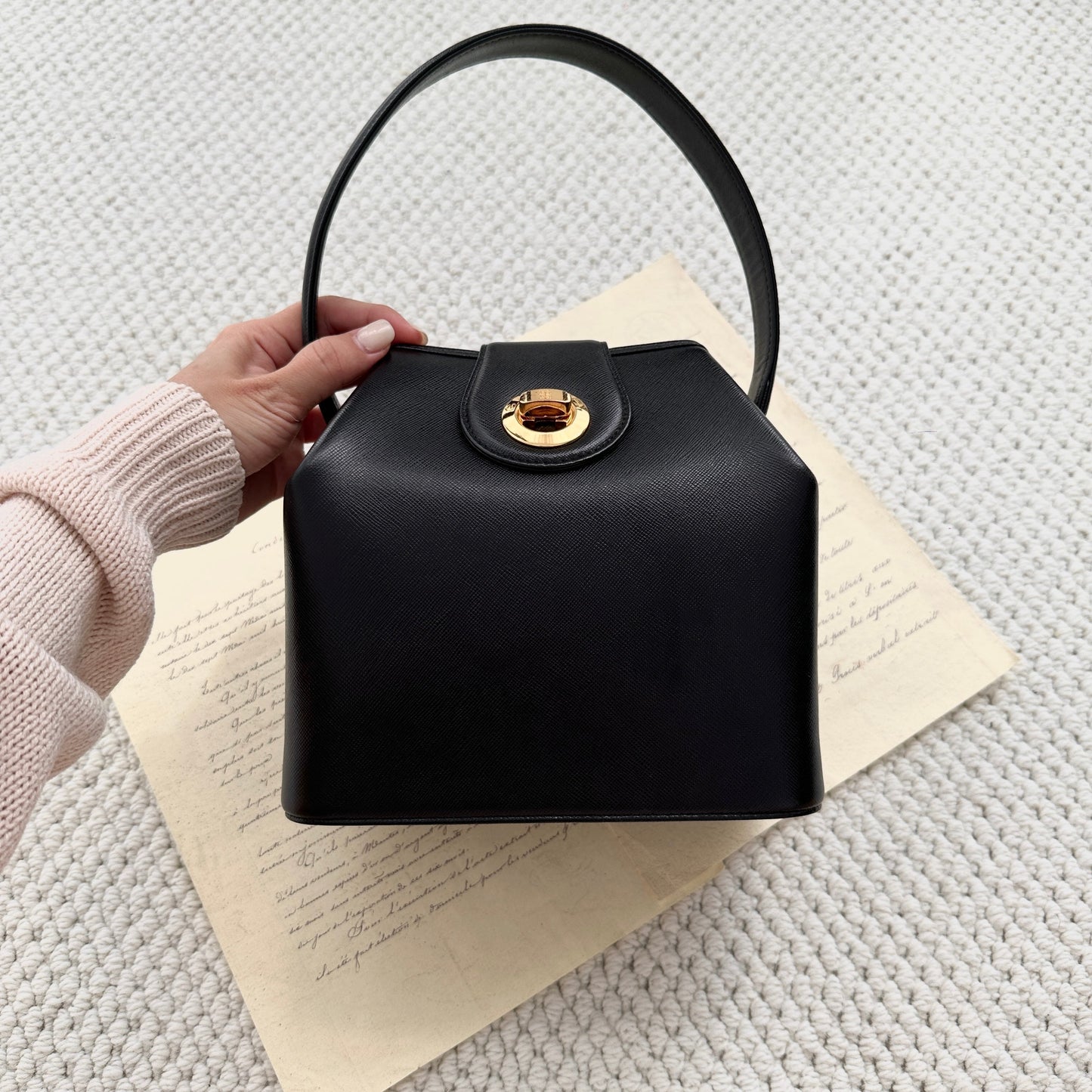 Givenchy Turnlock Buckle Milk Box - Leluxe Vintage Sdn. Bhd.