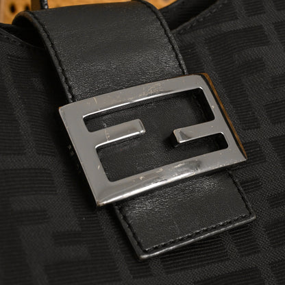 Fendi Zucca Black Canvas Shoulder Bag