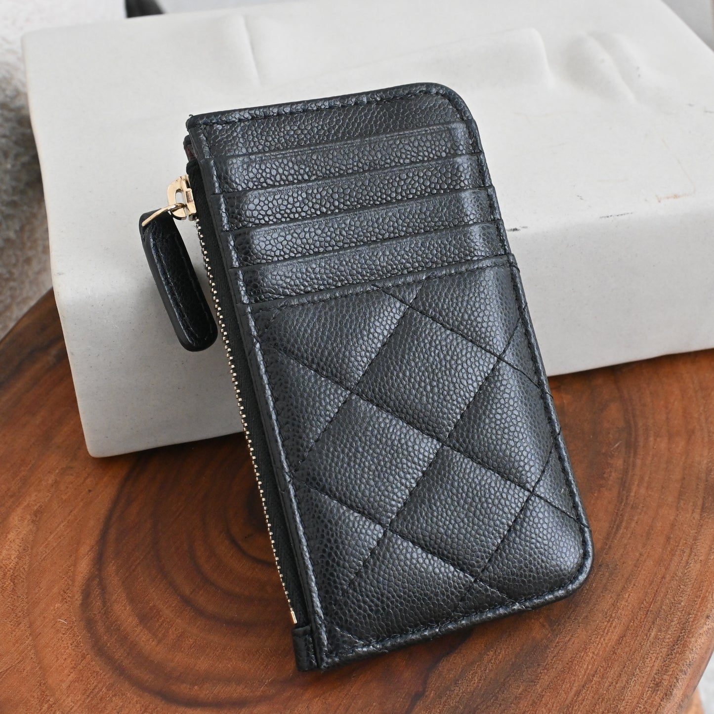 Chanel Caviar Classic Flap Zipped Cardholder