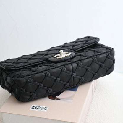 Chanel Lambskin Canebiers Net Flap Bag Small