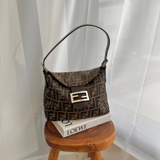 Fendi Zucca Shoulder Bag Double Flap