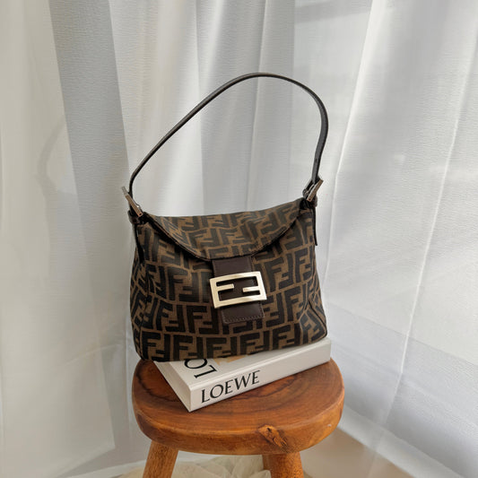 Fendi Zucca Shoulder Bag Double Flap - Leluxe Vintage Sdn. Bhd.