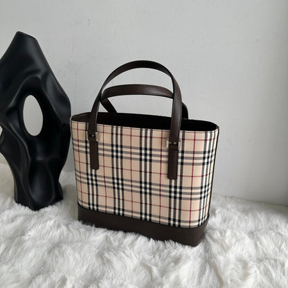 Burberry Nova Check Tote in beige