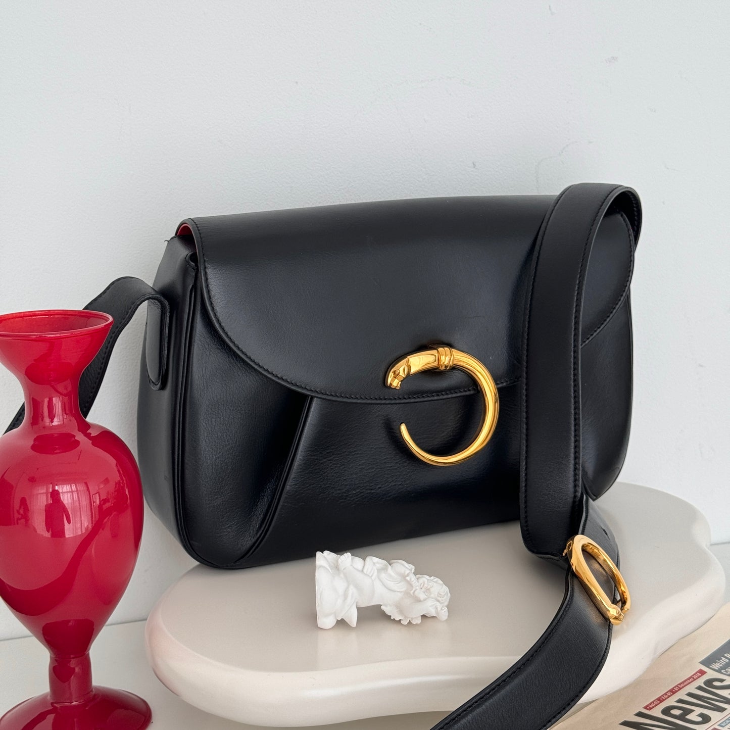 Cartier Black Panthere Crossbody Bag