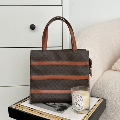 Celine Macadam Monogram Stripe Tote - Leluxe Vintage Sdn. Bhd.