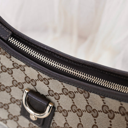 Gucci Abbey Canvas D Ring Hobo Bag