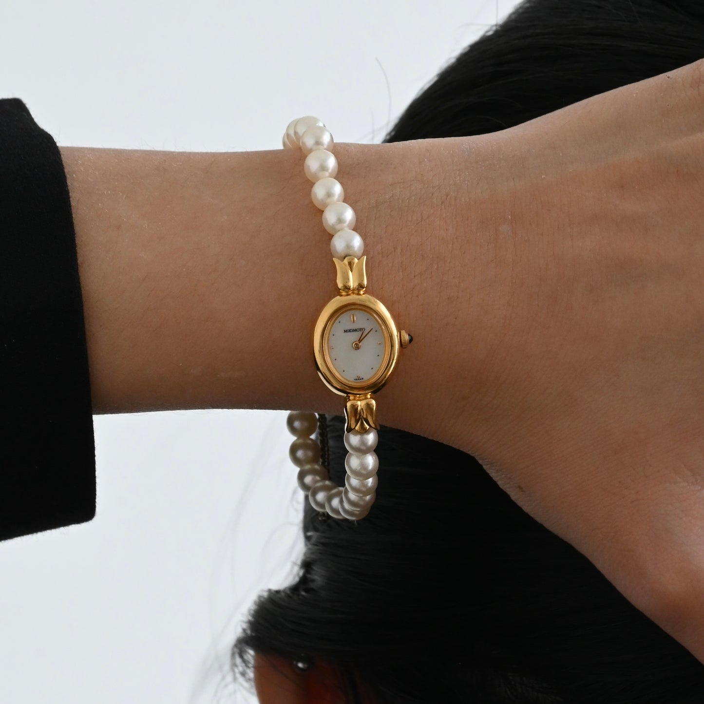 Mikimoto 1E20-3041 MOP Dial Akoya Pearl Bracelet Watch