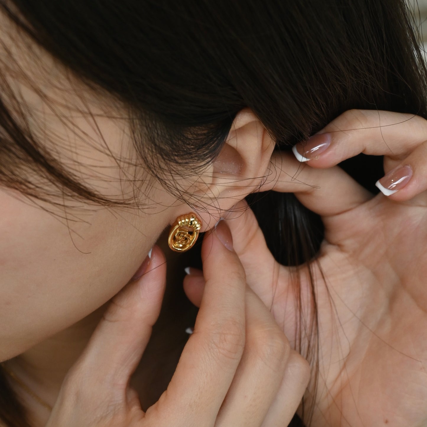 Christian Dior Vintage Oval Necklace Earclips Set