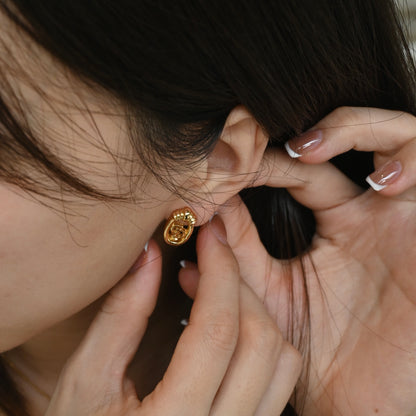 Christian Dior Vintage Oval Necklace Earclips Set