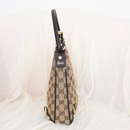 Gucci Abbey Canvas D Ring Hobo Bag