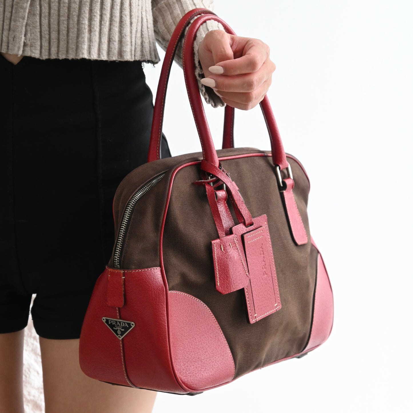 Prada Brown Bowling Bag