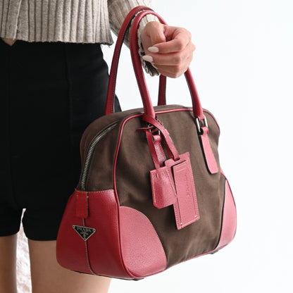 Prada Brown Bowling Bag