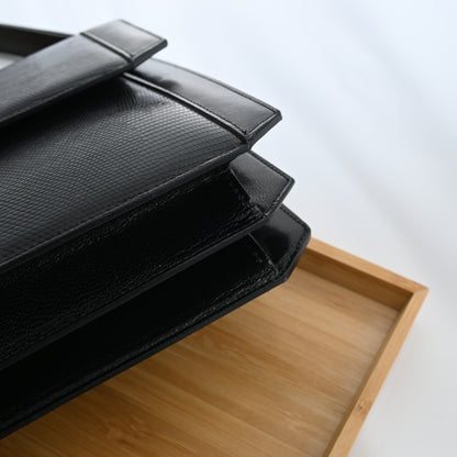 Vintage YSL Embossed Lizard Leather Shoulder Bag