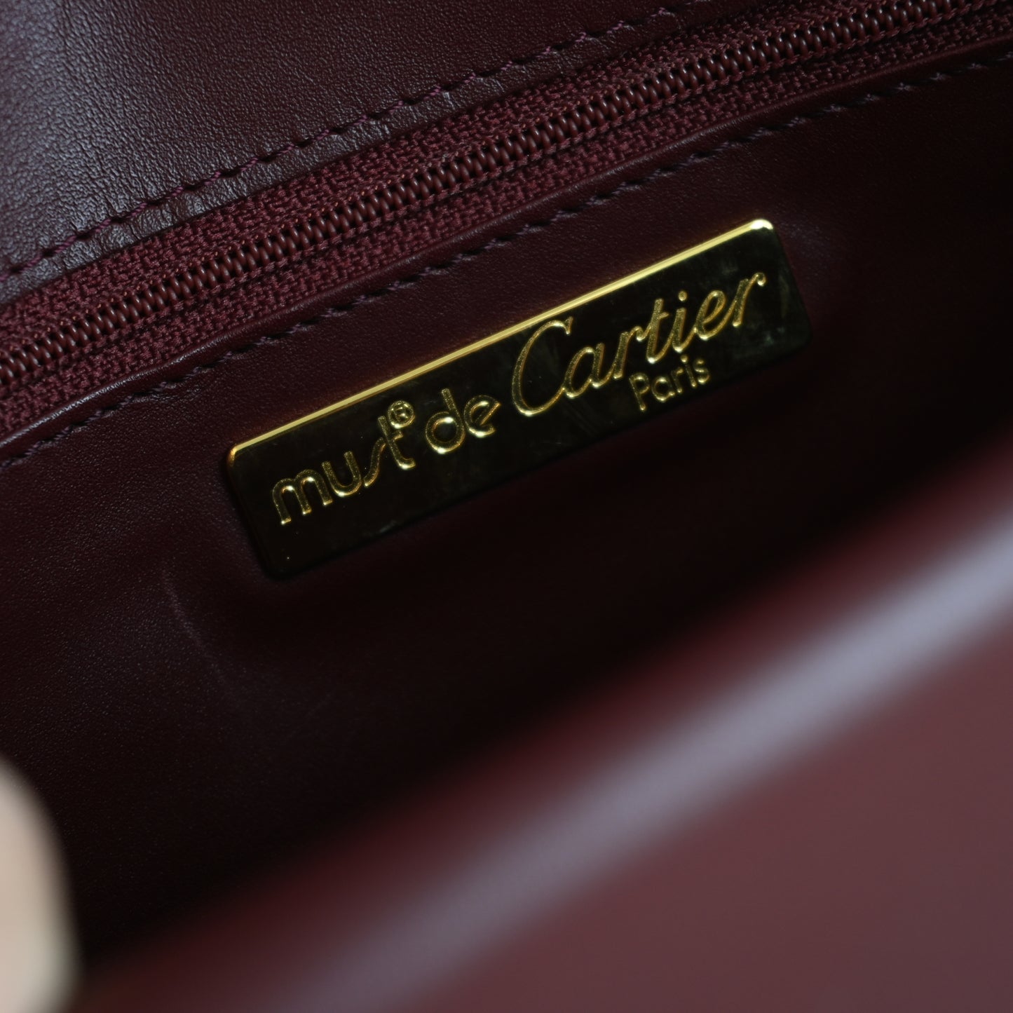 Cartier Must De Cartier Burgundy Envelope Bag