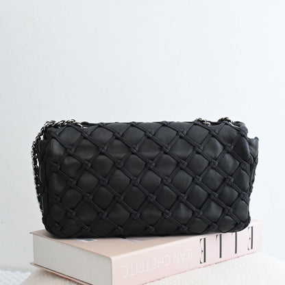 Chanel Lambskin Canebiers Net Flap Bag Small